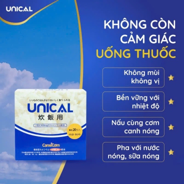 Canxi Cơm Unical 20 Gói – Bổ Sung Canxi Cho Trẻ Em & Người Lớn, Dạng Bột Dễ Dùng