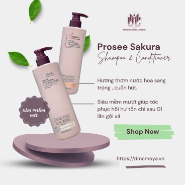 Combo 2 Cặp dầu gội xả Sakura Prosee PS3/PC3 700ml - Phục hồi, suôn mượt thơm bền mùi.