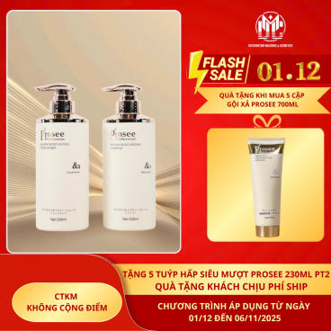 [Mua 5 cặp PS11/PC11 Tặng 5 tuýp hấp Prosee 230ml PT2] Cặp gội xả Prosee trắng 500ml