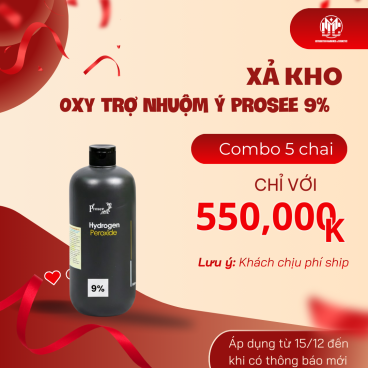 HotDeal Combo 5 chai Oxy trợ nhuộm Ý Prosee 9%