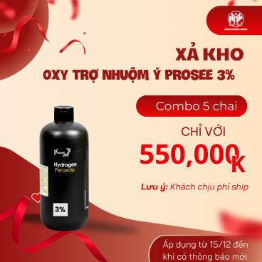 HotDeal Combo 5 chai Oxy trợ nhuộm Ý Prosee 3%