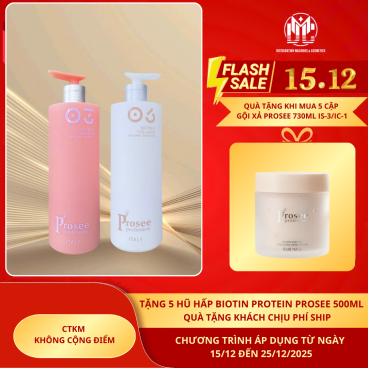 [Mua 5 cặp tặng IS-3/IC-1 5 hũ hấp BIotin prosee 500ml IJ-1] Cặp gội xả Kiểm Soát Dầu Nhờn & Tạo Phồng Tóc Tự Nhiên