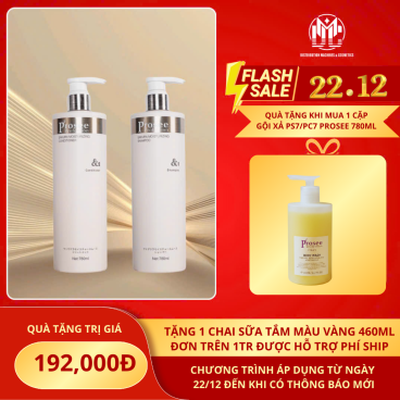 [Mua 1 Cặp PS7/PC7 tặng 1 chai sữa tắm vàng Prosee 460ml IH-2] – Siêu mượt, Phục hồi tóc – Hương thơm đẳng cấp Châu Âu