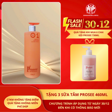 [Mua 6 chai gội IS-1  tặng 3 chai sữa tắm màu hồng 460ml IH-1] Dầu Gội Xả Prosee Collagen 730ml – Phục Hồi Tóc Khô Xơ, Chẻ Ngọn & Gãy Rụng