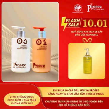 [Mua 10 cặp Gội xả 460ml IS-4/IC-4 tặng 10 chai sữa tắm PM8] Dầu Gội Xả Prosee Collagen 460ml – Phục Hồi Tóc Khô Xơ, Chẻ Ngọn & Gãy Rụng