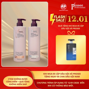 [Mua 5 cặp PS3/PC3 tặng 5 chai dầu gội nam Prosee 500ml ] Dầu gội Sakura Prosee PS3/PC3 700ml - Phục hồi, suôn mượt thơm bền mùi.