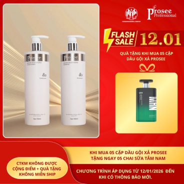 [Mua 5 Cặp  PS7/PC7  tặng 5 chai sữa tắm nam Prosee 500ml]  – Siêu mượt, Phục hồi tóc – Hương thơm đẳng cấp Châu Âu