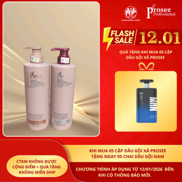 [Mua 5 cặp PS3/PC3 tặng 5 chai dầu gội nam Prosee 500ml ] Dầu gội Sakura Prosee PS3/PC3 700ml - Phục hồi, suôn mượt thơm bền mùi.