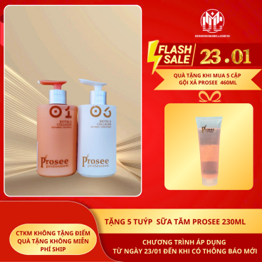 [Mua 5 cặp Gội xả 460ml IS-4/IC-4 tặng 5 tuýp sữa tắm 230ml] Dầu Gội Xả Prosee Collagen 460ml – Phục Hồi Tóc Khô Xơ, Chẻ Ngọn & Gãy Rụng