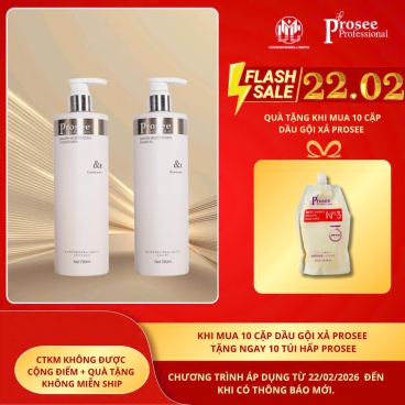[Mua 10 Cặp PS7/PC7 Tặng 10 Túi Hấp Prosee PT5 500ml] – Siêu Mượt, Phục Hồi Tóc – Hương Thơm Đẳng Cấp Châu Âu