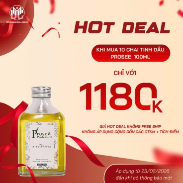 Combo 10 Chai Tinh Dầu Siêu Mượt PR4 Prosee 100ml - Dưỡng Tóc Mềm Mượt, Bóng Khỏe & Giảm Xơ Rối