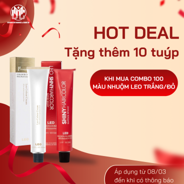 Hotdeal mua 100 tặng 10 tuýp màu nhuộm leo đỏ/trắng