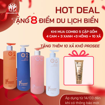 [Mua Combo gồm: 4 Cam + 3 Xanh +3 Hồng + 10 xả  tặng 10 tuýp xả khô Prosee 230ml PF1] Cặp gội xả Kiểm Soát Dầu Nhờn & Tạo Phồng Tóc Tự Nhiên