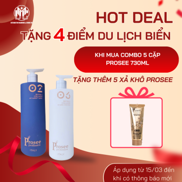 [Mua 5 cặp IS-2/IC-1 tặng 5Xả khô Prosee PF1 230ml]] Dầu gội, xả Prosee xu hướng của Italy 730 ml Giải pháp chống gàu & ngăn rụng tóc