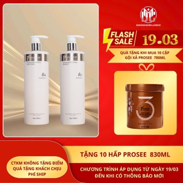 [Mua 10 Cặp PS7/PC7 Tặng 10 hộp hấp Prosee PT1 830ml] – Siêu Mượt, Phục Hồi Tóc – Hương Thơm Đẳng Cấp Châu Âu