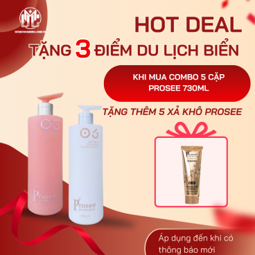 TD [Mua 5 cặp IS-3/IC-1 tặng 5 Xả khô Prosee PF1 230ml] Cặp Dầu Gội Xả Prosee IS-3/IC-1 730ml– Xu hướng Italya Kiềm Dầu, Làm Sạch Bết & Cho Tóc Tơi Phồng Tự Nhiên