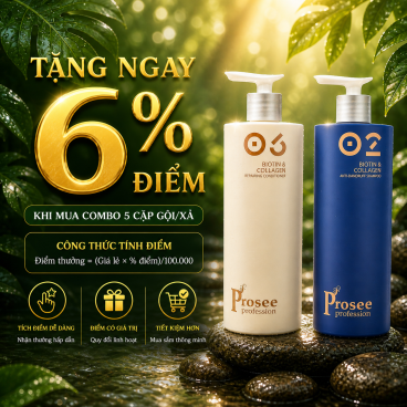 Combo 5 Cặp Dầu Gội Xả Prosee IS-2/IC-1 730ml – Xu Hướng Italya Chống Gàu & Ngăn Rụng Tóc Tối Ưu