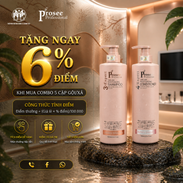 Combo 5 Cặp dầu gội xả Sakura Prosee PS3/PC3 700ml - Phục hồi, suôn mượt thơm bền mùi.