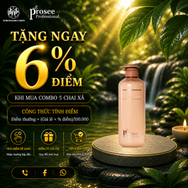Combo 5 Dầu xả Prosee Nâu PC6 780ml – Dưỡng ẩm, phục hồi & làm dịu tóc khô xơ