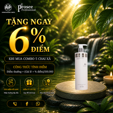 Combo 5  Dầu xả Prosee PC7 780ml – Mềm mượt, giảm rối – Hương thơm đẳng cấp Châu Âu