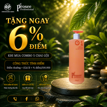 Combo 5 Dầu Gội Prosee Collagen IS-1 730ml – Phục Hồi Tóc Khô Xơ, Chẻ Ngọn & Gãy Rụng