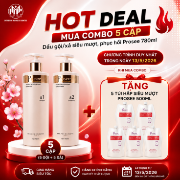 [Mua 5 Cặp PS7/PC7 Tặng 5 túi hấp Siêu Mượt PT5 500ml] – Siêu Mượt, Phục Hồi Tóc – Hương Thơm Đẳng Cấp Châu Âu