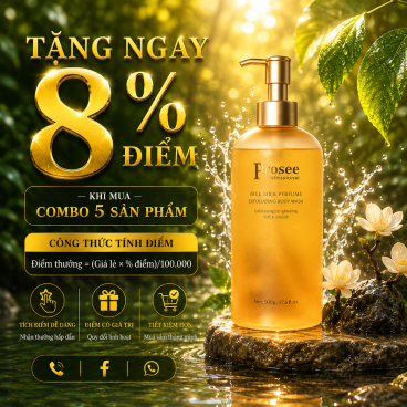 Combo 5 Sữa tắm Prosee hương nước hoa 500ml màu vàng - PM8