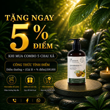 MPT - Combo 5 Dầu Xả Prosee PC12 Dưỡng Sinh Gừng 500ml – Dưỡng Tóc Khỏe, Mềm Mượt