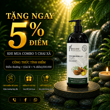 MPT -  Combo 5 Dầu Xả Dưỡng Sinh Prosee PC13 1000ml – Nuôi Dưỡng Tóc Khỏe & Bóng Mượt
