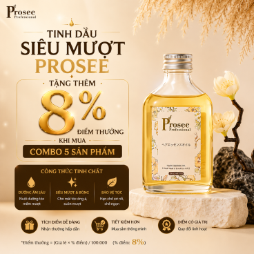 Combo 5 chai Tinh Dầu Siêu Mượt PR4 Prosee 100ml - Dưỡng Tóc Mềm Mượt, Bóng Khỏe & Giảm Xơ Rối