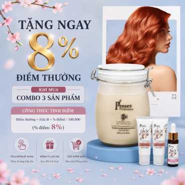 Combo 3 Bộ Hấp Thủy Tinh PH1 Prosee – Dưỡng Tóc Mềm Mượt, Bóng Khỏe & Giảm Xơ Rối
