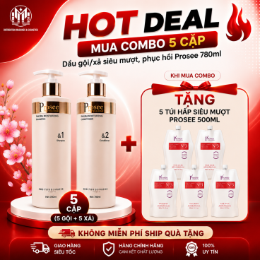 [Mua 5 Cặp PS7/PC7 Tặng 5 túi hấp Siêu Mượt PT5 500ml] – Siêu Mượt, Phục Hồi Tóc – Hương Thơm Đẳng Cấp Châu Âu
