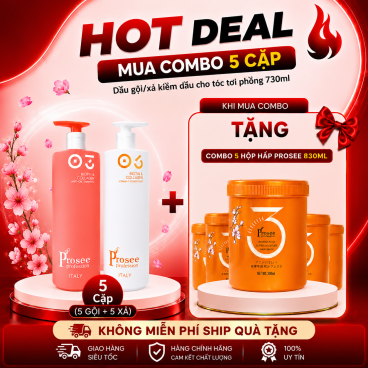 [Mua 5 cặp IS-3/IC-1  tặng 5 hộp hấp Prosee 830ml] Cặp gội xả Kiểm Soát Dầu Nhờn & Tạo Phồng Tóc Tự Nhiên