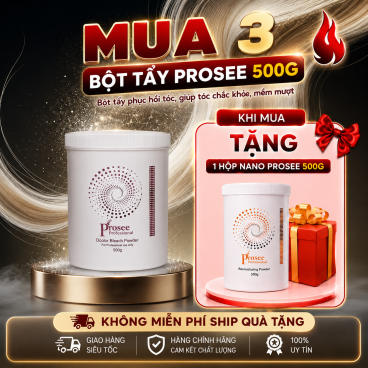 [Mua 3 tặng 1 hộp bột Nano] Bột tẩy Prosee 500g – Tẩy tóc hiệu quả, mềm mượt và an toàn cho tóc
