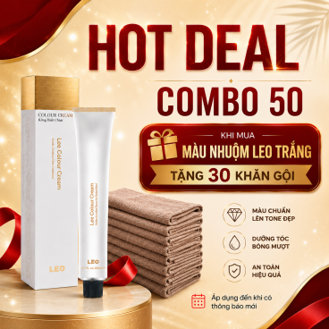 Hotdeal Tặng 30 khăn gội khi mua  Combo 50 màu nhuộm leo trắng