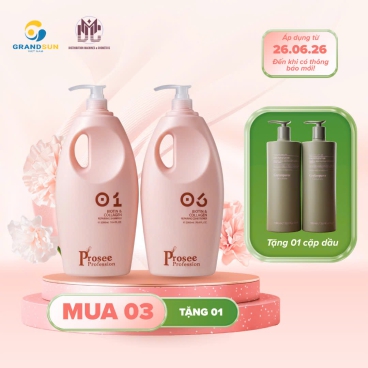 [Mua 3 cặp can Collagen 2000ml tặng 1 cặp gội/xả 1000ml] Cặp Can Dầu Gội Xả Prosee Collagen 2000ml – Phục Hồi Tóc Khô Xơ, Chẻ Ngọn & Gãy Rụng