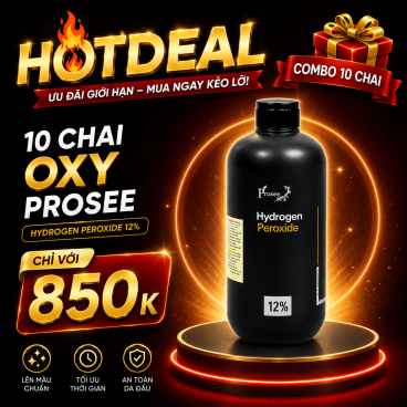 HotDeal Combo 10 chai Oxy trợ nhuộm Ý Prosee 12%