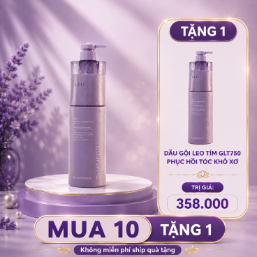 [Mua 10 tặng 1] Dầu gội Leo tím GLT750 750ml -  Phục Hồi Tóc Khô Xơ & Tăng Độ Bóng Mượt