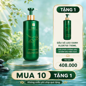 [Mua 10 tặng 1] Dầu Xả Leo Xanh XLGR750 750ml – Giải Pháp Chống Gàu & Kiềm Dầu Hiệu Quả