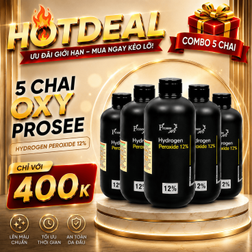 [Không Freeship]  HotDeal Combo 5 chai Oxy trợ nhuộm Ý Prosee 12%