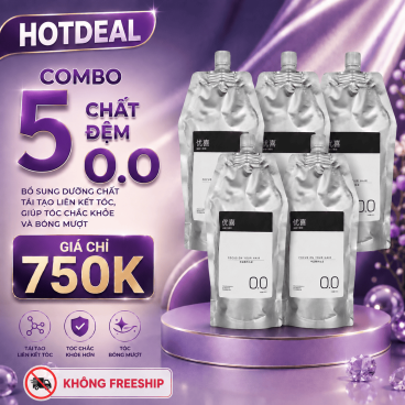 Combo 5 Túi Chất đệm 0.0 – Bổ sung dưỡng chất tái tạo liên kết tóc, giúp tóc chắc khỏe và bóng mượt
