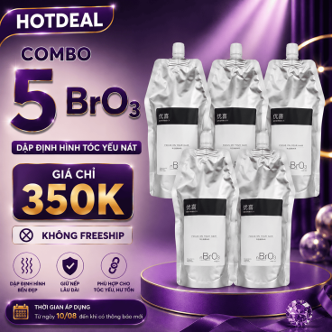 Combo 5  túi Dập Định Hình BrO3 – Dành cho tóc yếu nát