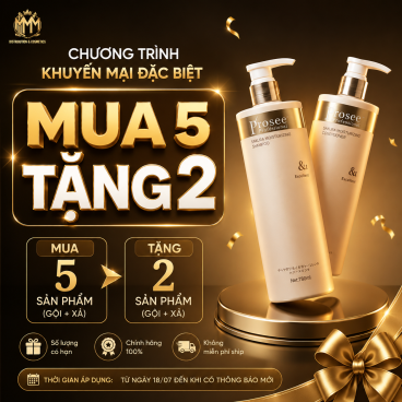 [Mua 5 tặng 2]  Cặp gội xả Prosee PS7/PC7 780ml – Siêu mượt, Phục hồi tóc – Hương thơm đẳng cấp Châu Âu